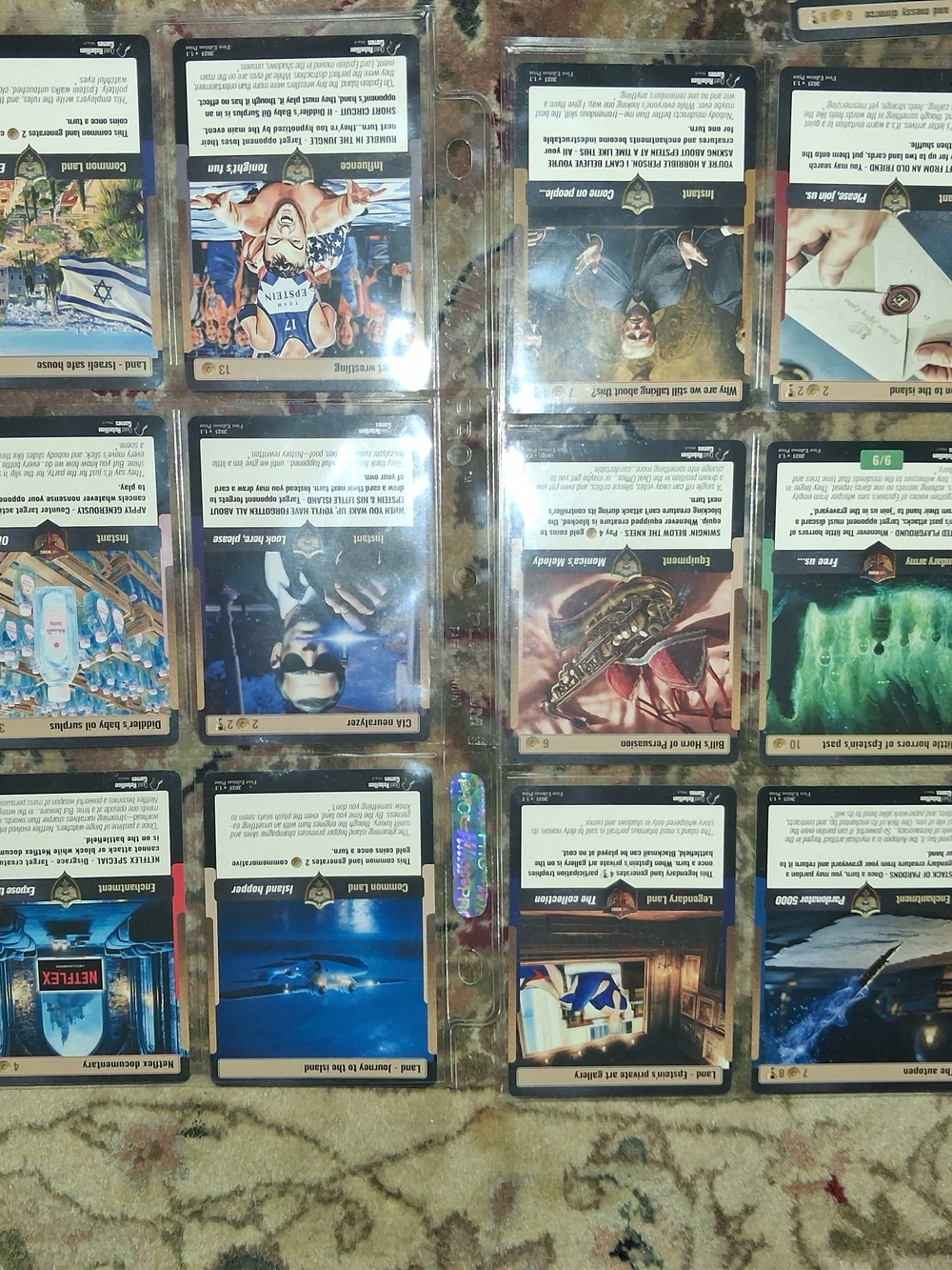 Mint 1st Edition Epstien File Booster Cards With Halos